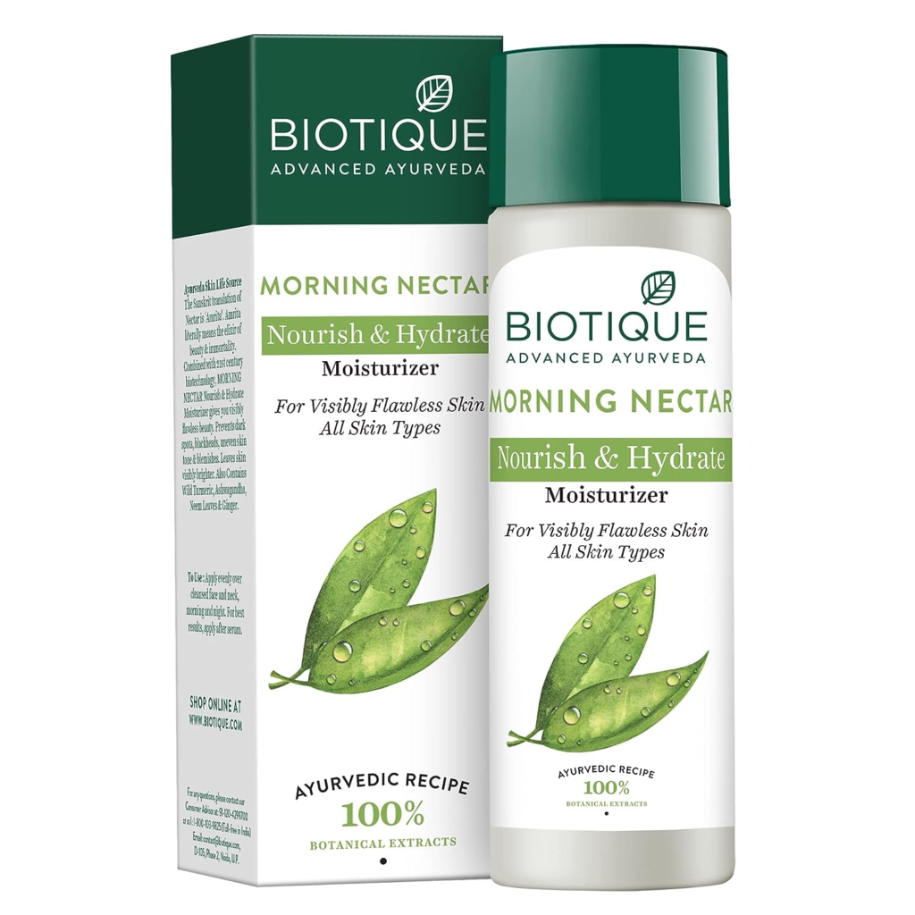 Biotique Morning Nectar Flawless Skin Moisturizer | Best Moisturizer for Oily Skin | exclusiveblogspot.com