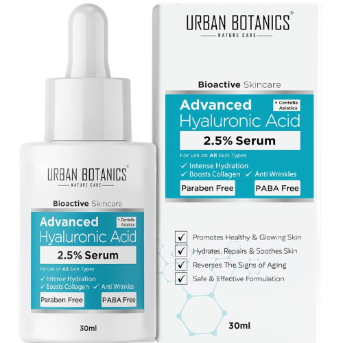 UrbanBotanics 2.5% Hyaluronic Acid Serum for Intense Hydration