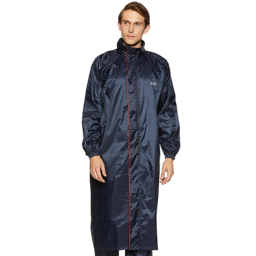 Amazon Brand - Solimo Polyester Water Resistant Long Rain Coat