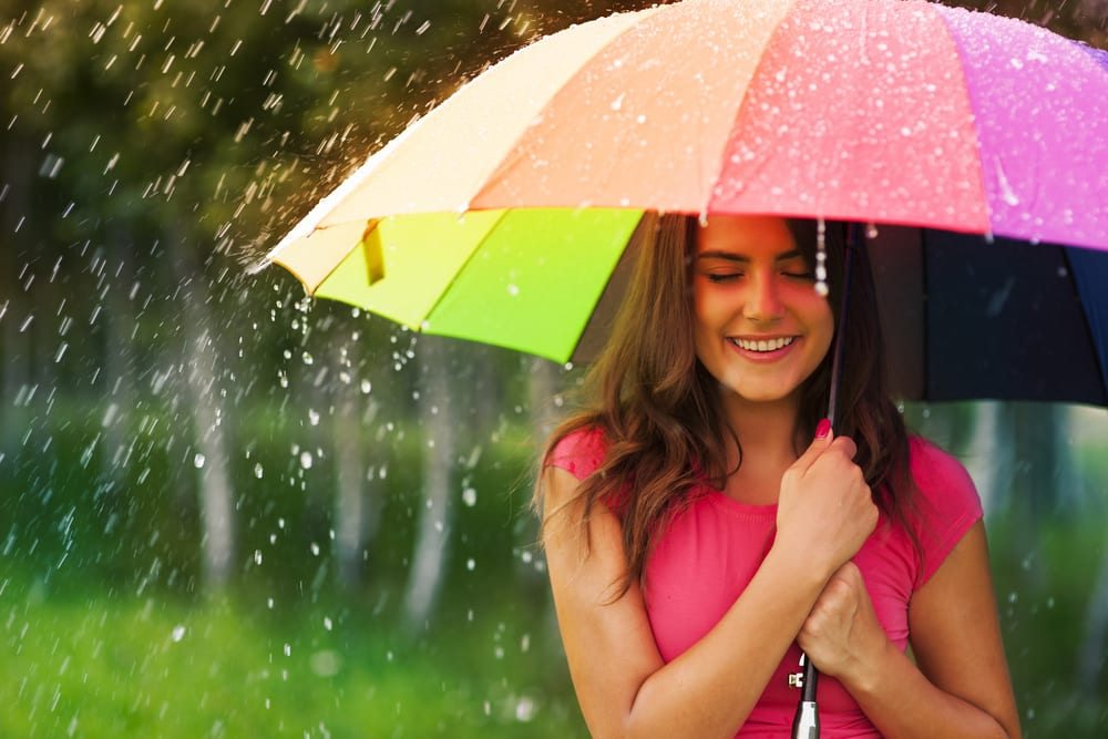 Girl using umbrella in rain | Umbrella | exclusiveblogspot.com